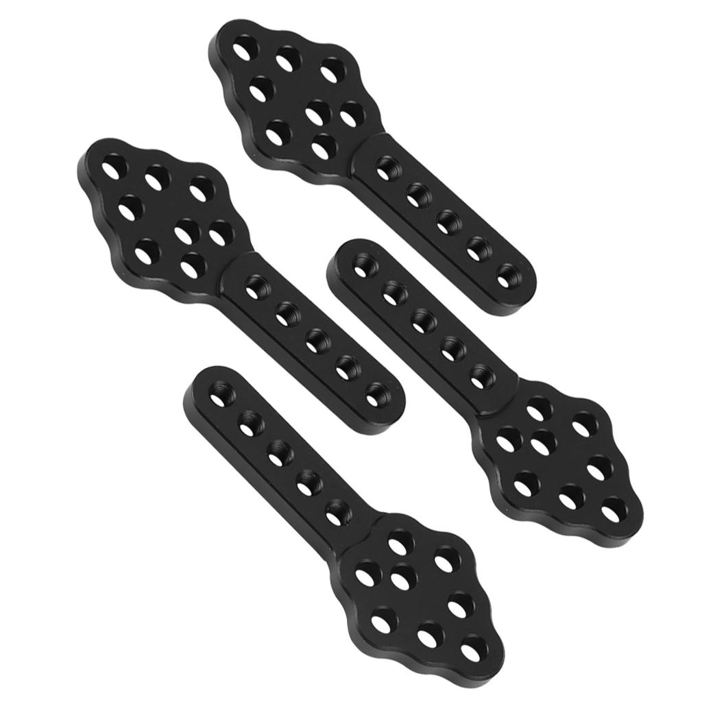 4pcs/set RC Car Shock Absorber Damper Mount Plate Adjustable Height for 1/10 Crawler (Black)
