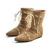 New Fashion Women's Boots Lace Up Women's Autumn Boots Women's High Boots Black Brown Size 35-40