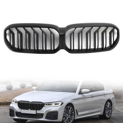 Матовая черная решетка радиатора с двойными ламелями для BMW G30 G31 LCI 2021-2024
