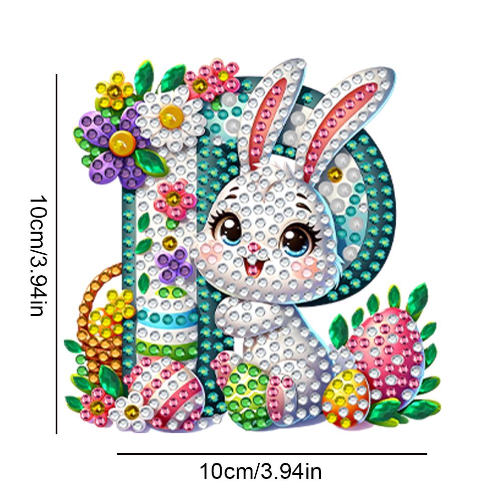 Брелок для ключей с алмазной росписью из ПЭТ-алфавита особой формы с двумя сторонами