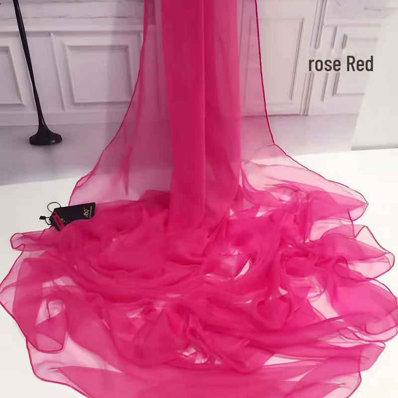 Ultra-thin Ice Silk Women's Scarf: Solid Color, Sunscreen, Beach-Friendly, Popular Style, One-Piece