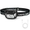 Lepro Rechargeable 300 Lumens LED Headlamp with Beam Red Hours of and IPX4 Ideal for Night Outdoor and Power Compact and Lightweight USB-C Headlamp,