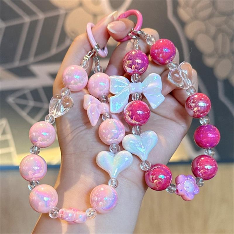 Цветной бант из бисера брелок для мобильного телефона подвески для девочек пара бисерная сумка кулон автомобильный брелок