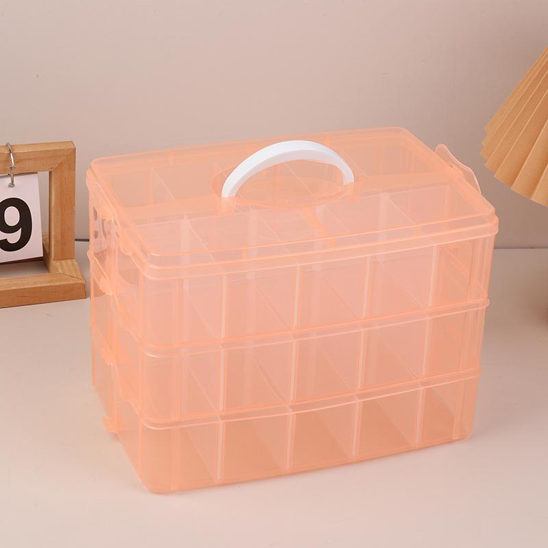 3-слойная прозрачная пластиковая коробка для хранения ювелирных изделий, большая вместимость, отделочная коробка, коробка для ожерелий, колец, серег-пуссетов, коробка для украшений