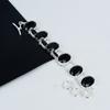 Черный шпинель драгоценный камень браслет ручной работы из стерлингового серебра 925 пробы, черный шпинель браслет для жены, браслет унисекс праздничный наряд подарок для мужчин