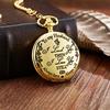To My Husband Pocket Watch Fob Chain Necklace Flip Watches Men Valentine's Day Gift Clock