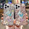 A Fashionable Colorful Rhinestone Bling Butterfly Phone Case, Suitable For Apple Iphone 16 15 14 13 11 12plus, Pro And Pro Max