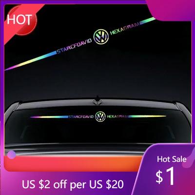 Новая 60см Лазерная Наклейка на Лобовое Стекло Автомобиля Авто Декали для Volkswagen Golf MK4 MK6 MK7 Jetta Touareg Beetle Passat Polo Tig