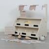 Play House Cream Log Color Canteen Simulation Vending Shop Cut Music Деревянные игрушки