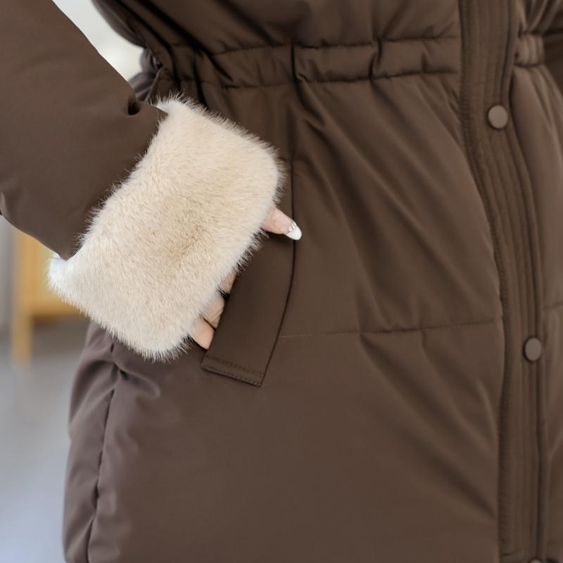 Fashion Winter Coat Female Warm Parkas Faux Fur Collar Casual Thick Women Jackets