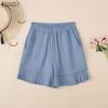 Женские повседневные свободные летние короткие брюки с эластичной резинкой на талии