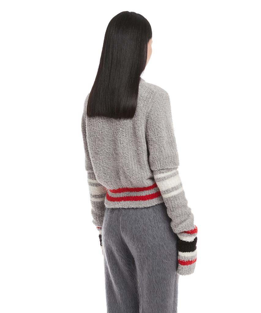 TRUNK PROJECT Gray Detachable Sleeves Sweater