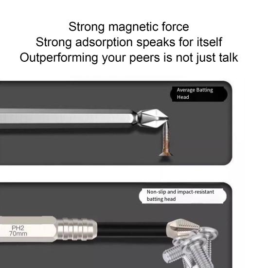 6 шт. сверл для отвертки с антикоррозийным покрытием 60HRC Высокая твердость Широко используемый сильный магнитный противоскользящий набор сверл