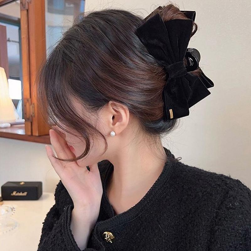 Большой бант для волос коготь нескользящий зажим для волос с сильной фиксацией модные аксессуары для волос для женщин и девочек