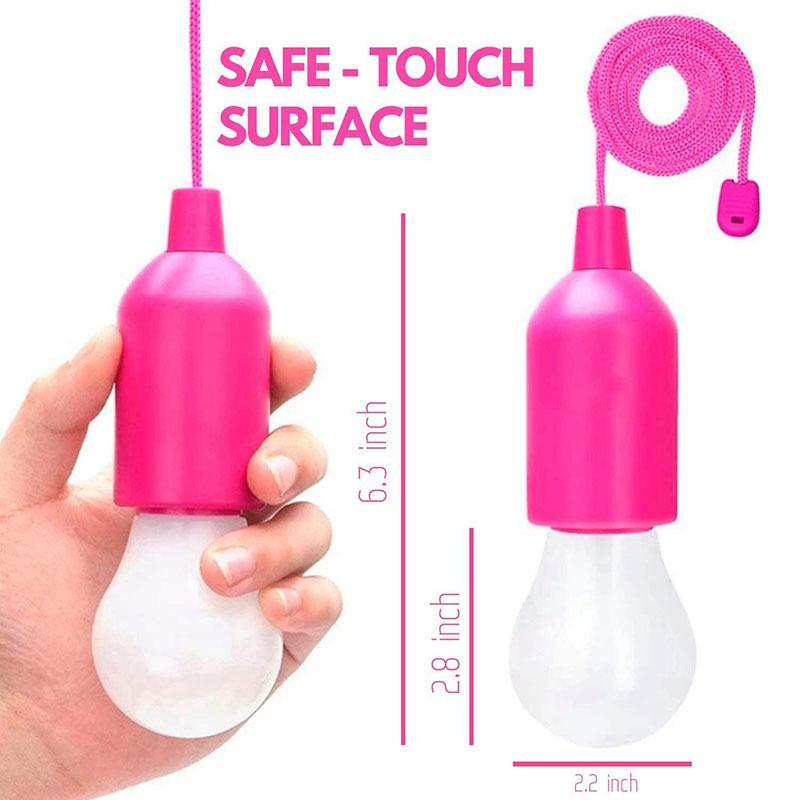 Портативная светодиодная лампочка на шнуре, работающая от батареек, подвесная ночная лампа на шнуре, для кемпинга, палаточного освещения, для домашнего декора сада