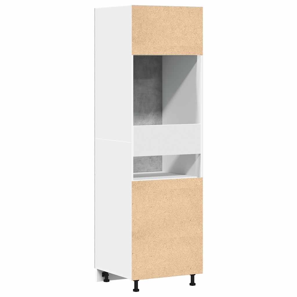 Built in Refrigerator Cabinet Lyon Concrete Grey 60 x 57 x 207 cm Engineered Wood