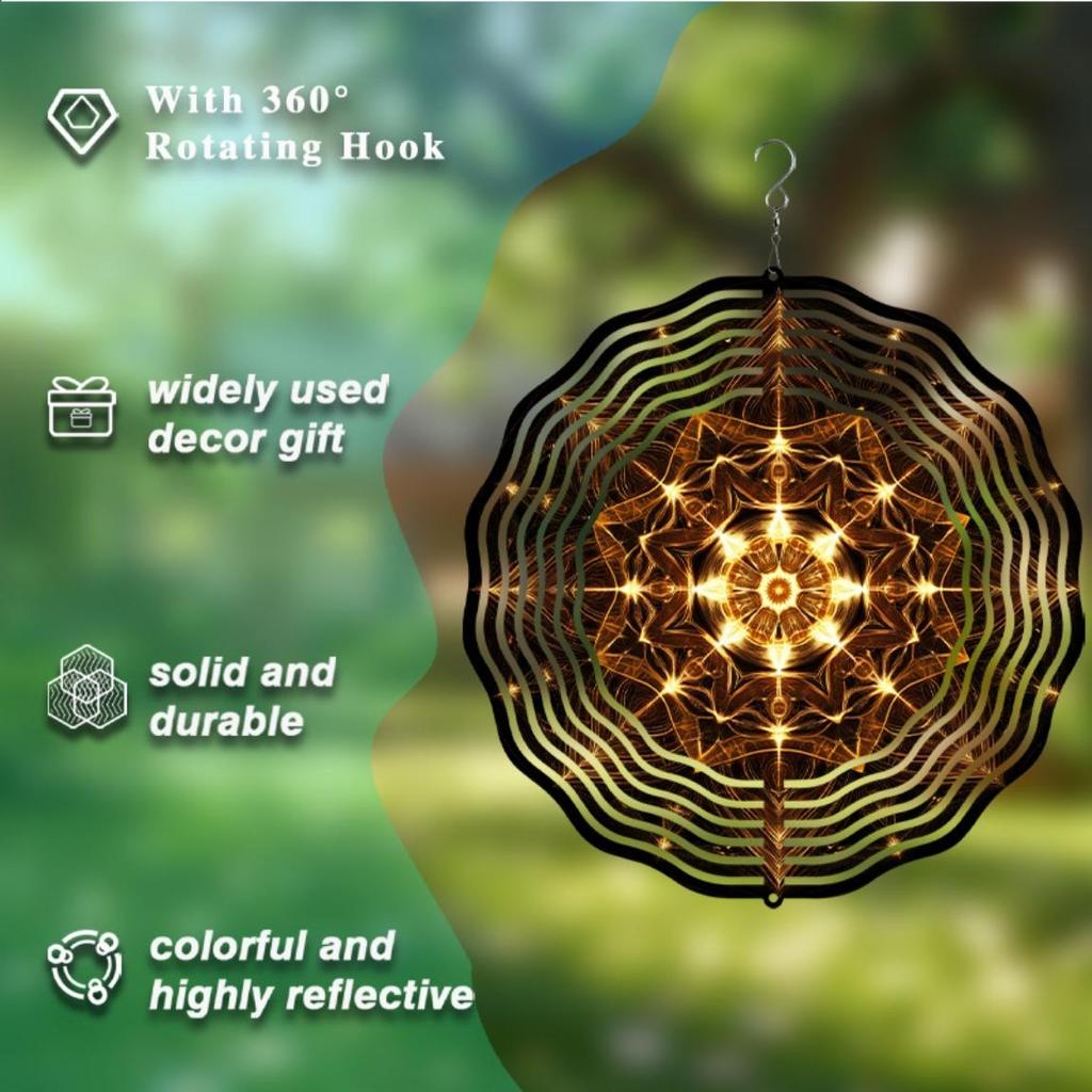 10-дюймовый подвесной ветряной спиннер, крючок с вращением на 360 градусов, динамичный дизайн для декора сада и газона, весенне-летний, креативный подарок для друзей и семьи