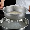 2 Styles Stainless Steel Multi-Purpose Rice Sieve with Handles Vegetables Fruits Washing Drainer Colander Home Kitchen Supplies