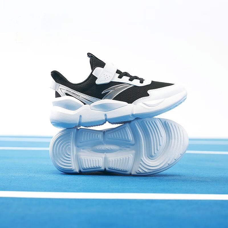 Anta Comfortable Non-Slip Durable Low-Top Kids Running Shoes Kids Sneaker Black White A312345567H-6