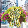 2PCS Sunflower Wreath Bows White Yellow Buffalo Plaid Bows Spring Summer Bows for Front Door Burlap Bow for Indoor Outdoor Decor