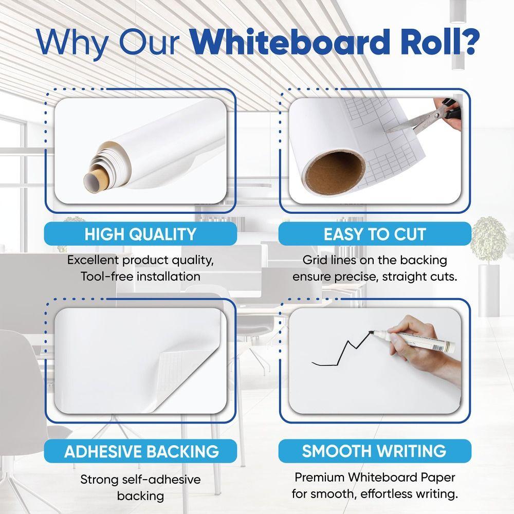 No-Glue Dry Erase Whiteboard PVC Writable Wall Sheet New Whiteboard Wall Sticker Kids Drawing