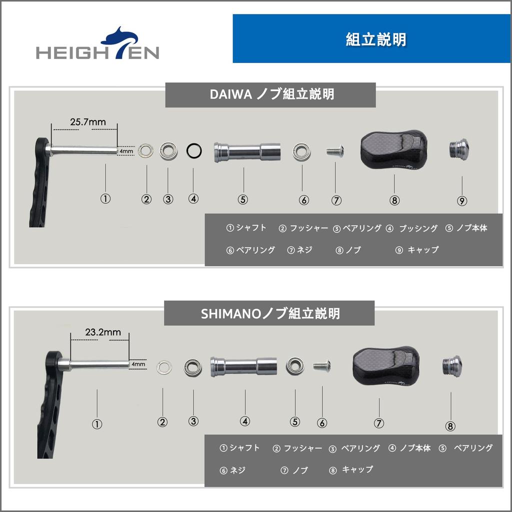Ручка катушки HEIGHTEN 21 мм, 5 г карбона, для серии Shimano Daiwa Type S Type A Gourd (Улучшен) (Daiwa) (Shimano) (красный) (740)