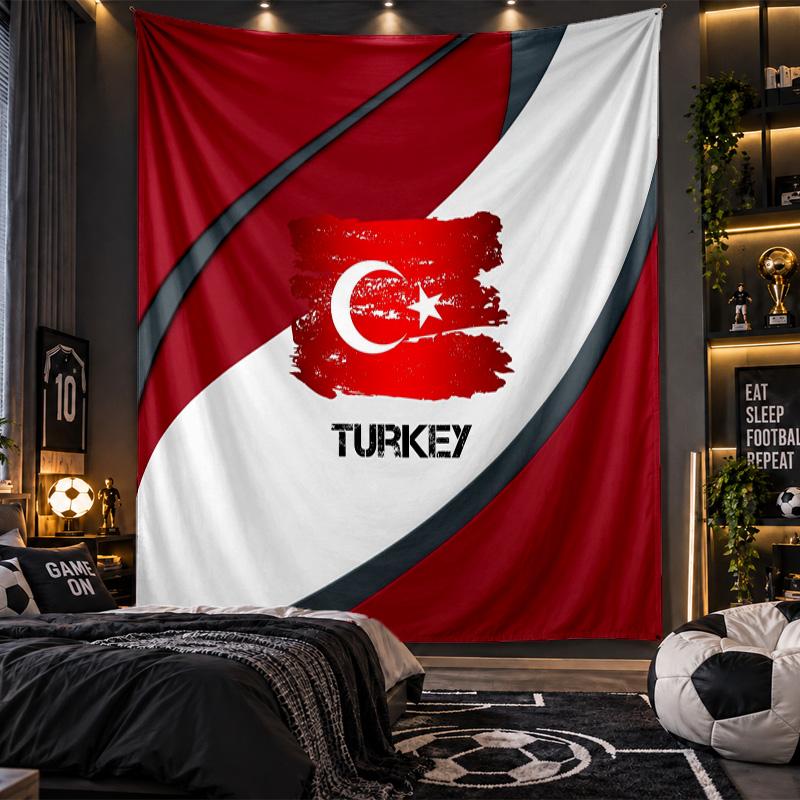 Wall Hanging Tapestry Turkey Football Print Cloth for Living Room Bedroom Home Decor