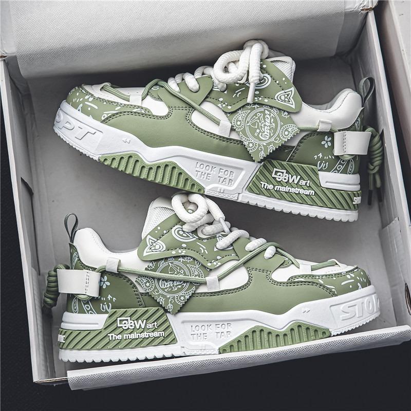 Men's shoes autumn trendy versatile niche original leisure sports board shoes thick sole heightening bread youth tide shoes