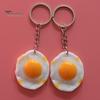 Брелок с жареным яйцом, имитация мужчин и женщин, унисекс, портативный, из твердой смолы, DIY, ремесленный рюкзак, орнамент, яйцо, кольцо, кулон, студенческие принадлежности