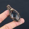 Unique Shungite Gemstone Handmade Pure Copper Wire Wrapped Pendant Jewelry