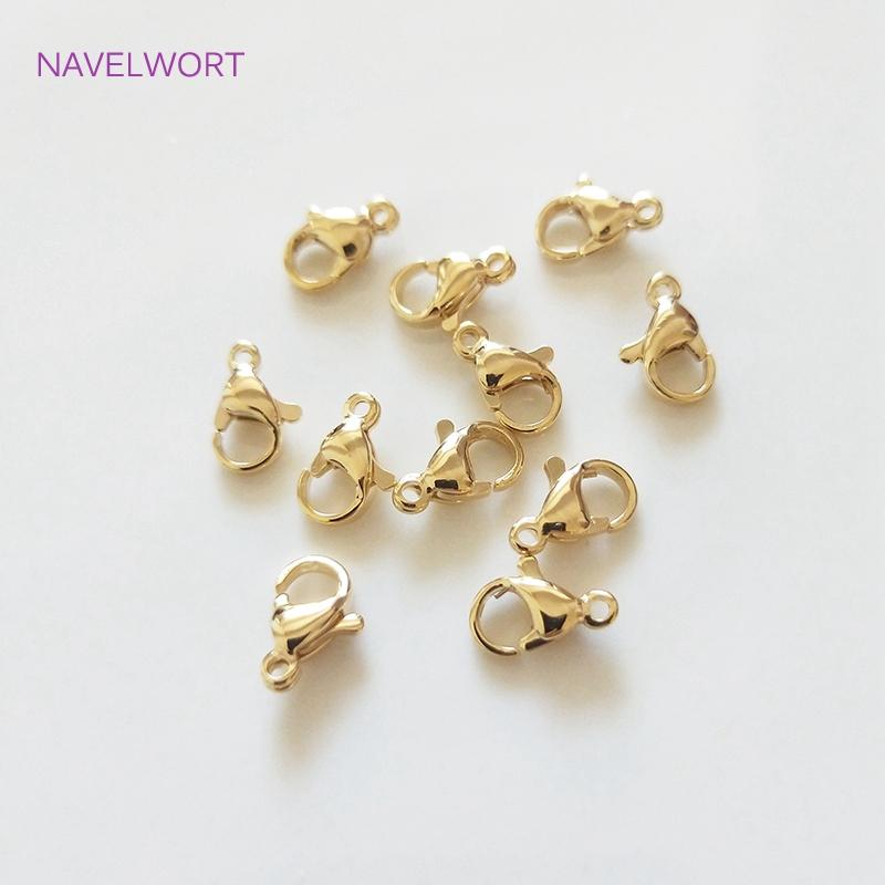 High Quality 10mm/12mm Lobster Clasps 6mm Exquisite Round Spring Clasps,For DIY Jewelry Necklace Bracelet Making Accessories