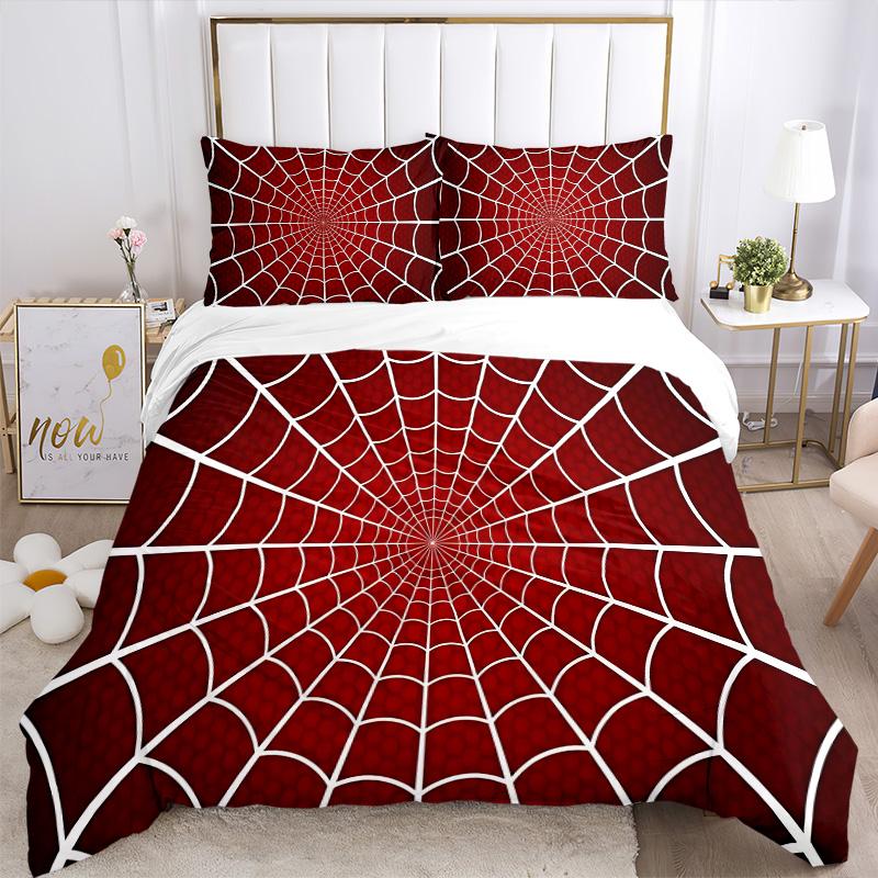 Spider Web Print 3Pcs Bedding Setduvet Cover With 2 Bedropillowcase Home Birthday Gift