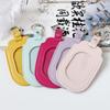 PU Leather ID Badge Holder with Clear Window Detachable Key Ring Anti-fall Card Case for Nurses Students Employees
