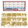 428Pcs 5 Values M2 M2.5 M3 M4 M5 Female Thread Knurled Nuts Brass Threaded Insert Embedment Nuts Hydraulic Welded Joint Injectio