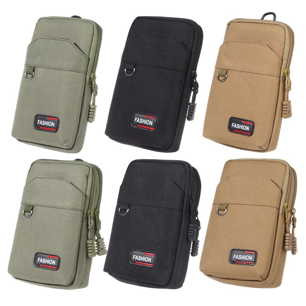 Men Single/double Layer Camping Hunting EDC Molle Bag Wallet Pocket Waist Purse Phone Pouch