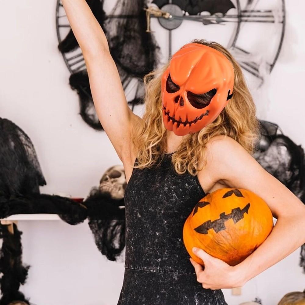Creativity Halloween Pumpkin Mask Realistic Full Face Mask Scary Party Mask Carnival Party