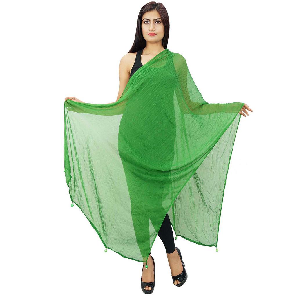 Длинный палантин из шифоновой смеси Dupatta Neck Wrap Женщины носят индийские шарфы Chunni