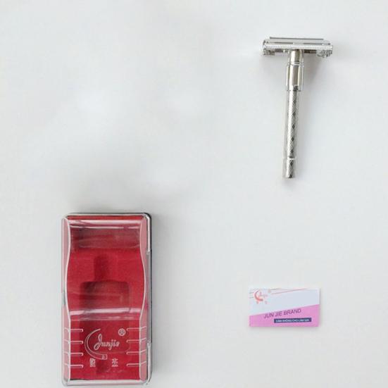 Razor with Long Handle Manual Double Edge Men Facial Razor for Daily