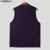 INCERUN Summer Men O Neck Tassel Sleeveless Casual Loose Tank Tops