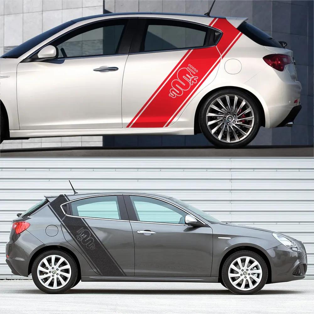 Usgm4 2 шт. Боковые наклейки на кузов автомобиля для Alfa Romeo Giulia Giulietta 159 156 MITO Stelvio 147 Sportiva Duetto GT Аксессуары для тюнинга