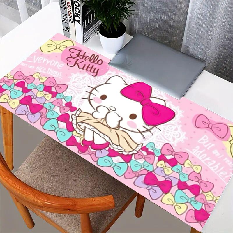 1pc Hello Kitty Bowtie Computer Pad with Vibrant Print, Mouse Pads for Desk 196