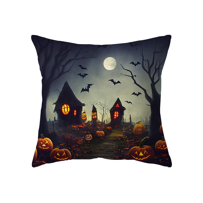 Pumpkin Halloween Theme Pillow Cover Sofa Cushion  Holiday Gift Party Decoration Home Decor