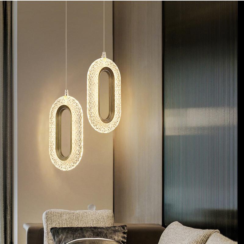 Современные хрустальные светодиодные подвесные светильники, внутреннее освещение для домашнего декора, светодиодные светильники для гостиной, спальни, прикроватная подвесная лампа