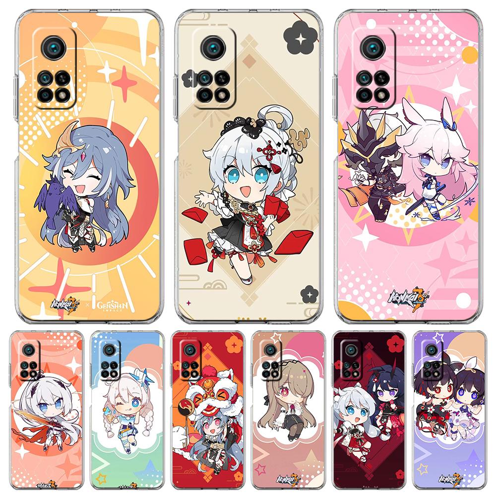 Милый Чехол для Телефона Honkai Impact 3rd Для Xiaomi 14 13 12 Lite Mi 11 11X 13T 12T Для Poco X5 X4 X3 NFC F5 F4 M4 Pro 5G