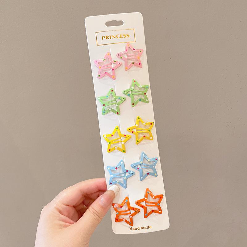 10 шт. новые корейские заколки для волос для девочек, цвет чая с молоком, заколки принцессы с челкой, боковой зажим, аксессуары для волос для маленьких девочек