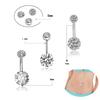 5Pcs/Set Stainless Steel  Navel Belly Button Rings Bar Piercing Jewelry
