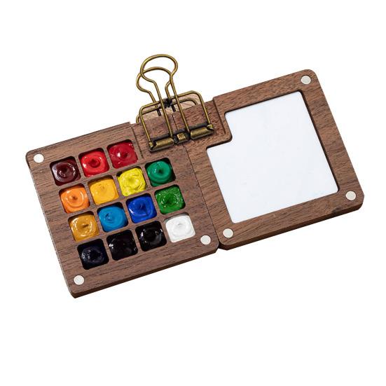 Мини-коробка для акварельных красок, карманный набор для путешествий для художника, универсальная цветовая палитра, портативная пластиковая книга для рисования