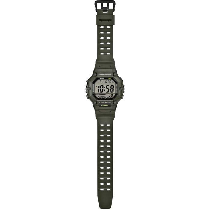 Casio Standard Digital Men's Watch AE-1600HX-3AV, Military Green, Long Strap