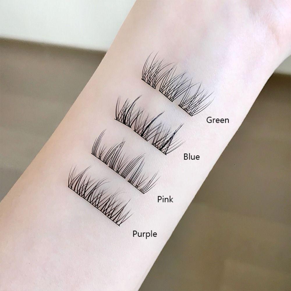 Накладные ресницы без клея Натуральный завиток Пучки ресниц Густые Сегментированные ресницы Наращивание Макияж