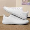 Big Size 48 49 Pure White Shoes Men Leather Sneakers With Wide Box Minimalist Barefoot Flats Zero Drop for Unisex
